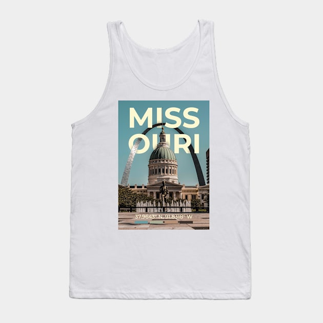 Missouri Travel Poster Tank Top by mardavemardave